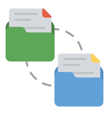 Veri alış verişi dosya, paylaşım düz simge dosya