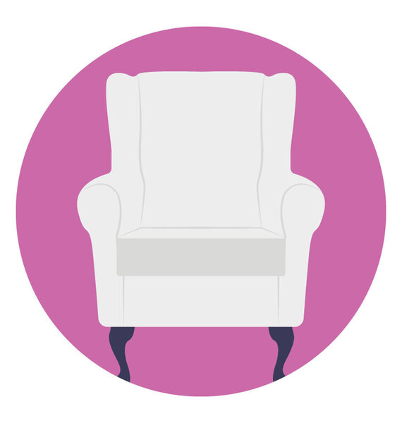 Flat icon design of sofa, living room furniture 