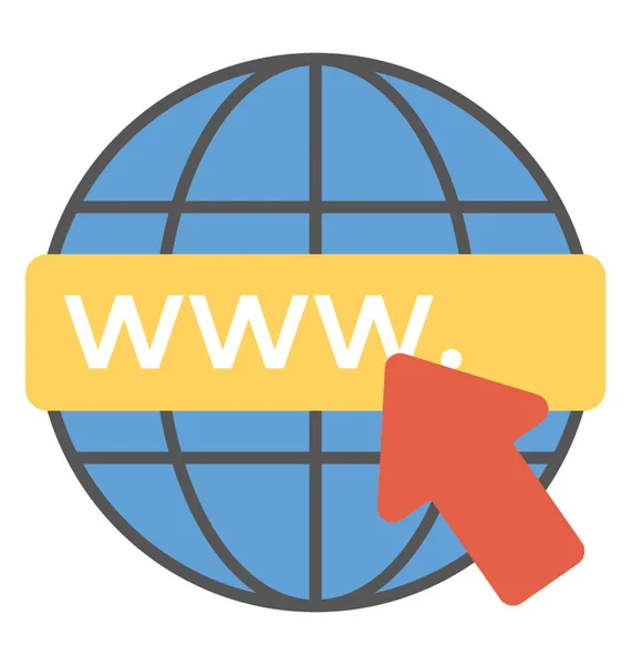 Www World Wide Web Espacio Información Accesible Través Internet — Vector de stock