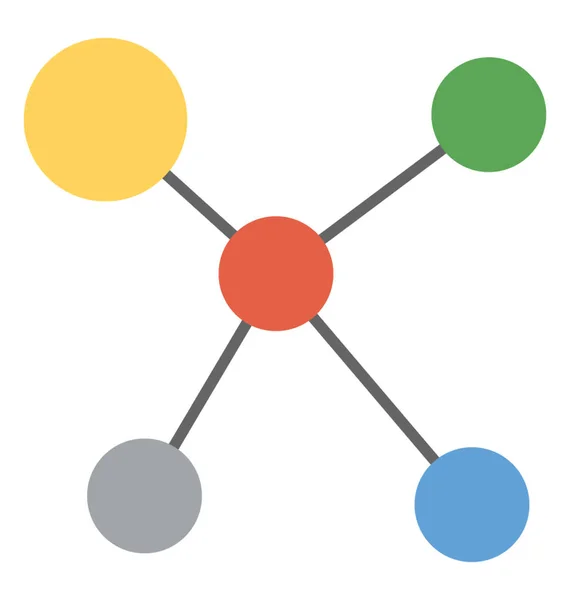 Topología Red Disposición Los Diversos Elementos Enlaces Nodos Etc Una — Vector de stock