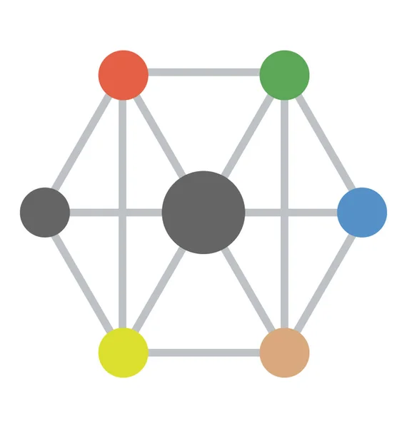 Ein Mesh Netzwerk Lokale Netzwerktopologie — Stockvektor