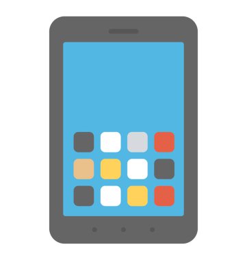 Mobil uygulaması, mobil cihazlar için görüntülenen menü için menü gösteren simge veya tablet cihaz 