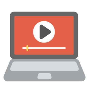 Kitle iletişim araçları akarsu, düz tasarım simgesi 