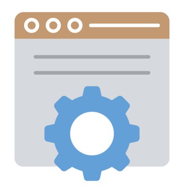 Dişli çark işareti, web geliştirme ile bir web sayfasının HTML kaynak kodunu 