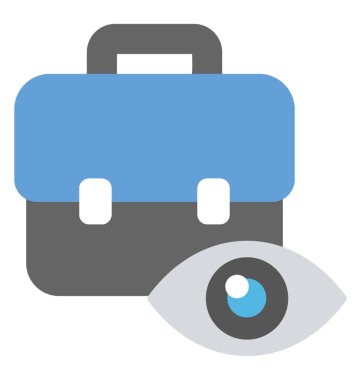 İnsan gözü seo hizmetleri kavramı simgeleyen bir portföy çanta 