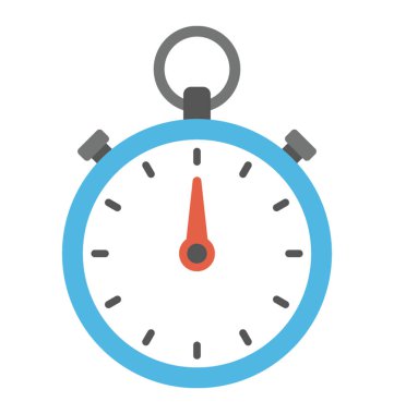 Bu etkinken süreyi belirleyen bir kronometre stop watch kavramı temsil eden. 