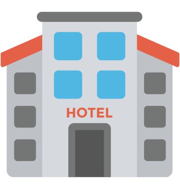 Üst yapı otel binası gösteren geniş bir resepsiyon ile depolanan.. 