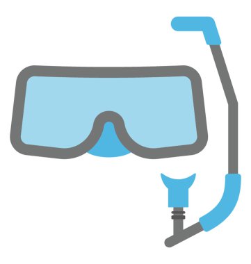 Aletli dalış kavramı tasvir ile dalış maske 