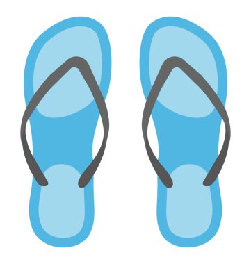 Funky flip flop ayakkabılar, plaj ve havuz için