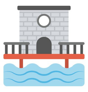 Göz alıcı ile plaj üzerinde küçük bir kulübede görüntülemek anlatan sahil evi