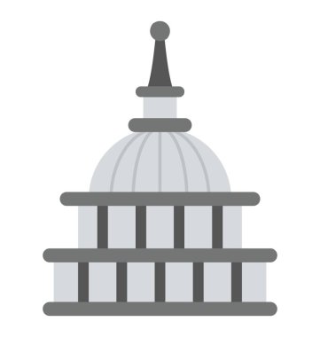 Capitol hill Washington bina simgeleyen kubbeli bir tarihi bina 