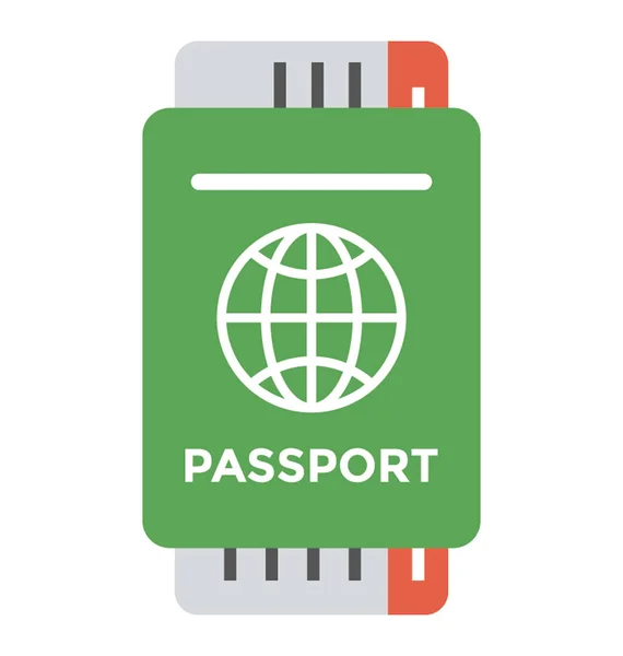 Cestovní Pas Palubní Vstupenku Něm Symbolická Mezinárodní Cestování — Stockový vektor