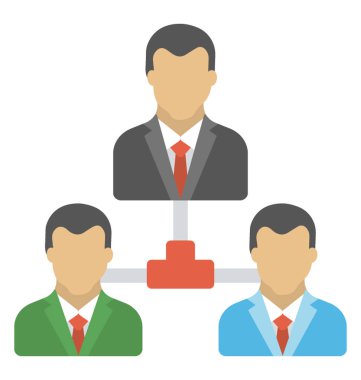 Kavramsal düz simgesi tasarım liderlik