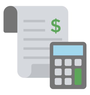 Mali tablo ve hesap makinesi ile muhasebe kavramı 