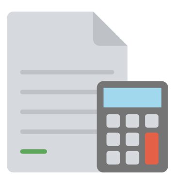 Boş belge kopya alanı ve hesap makinesi ile muhasebe kavramı 