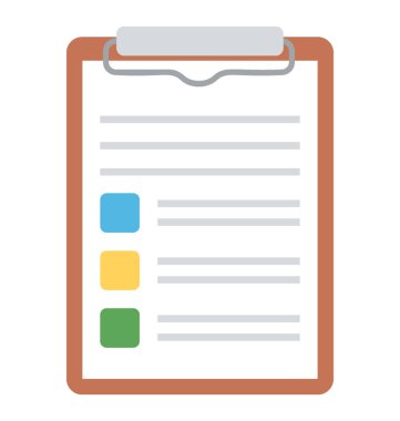 Pano görev gündem temsil eden liste yapmak için A