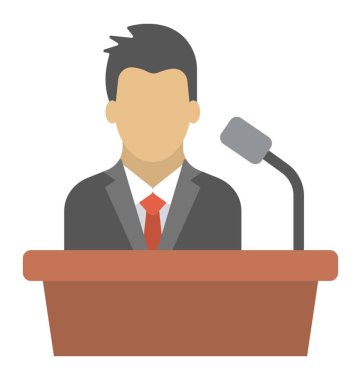 Konuşma, seminer hoparlör teslim kişi