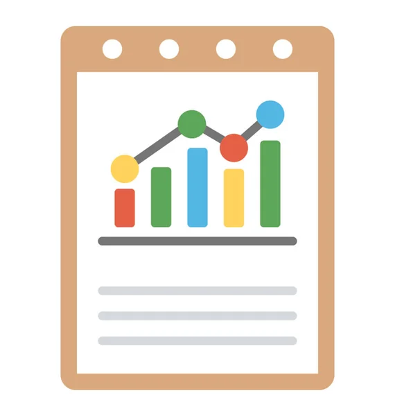 Finanční Účetnictví Obchodní Zpráva Obchodní Graf Analýza — Stockový vektor