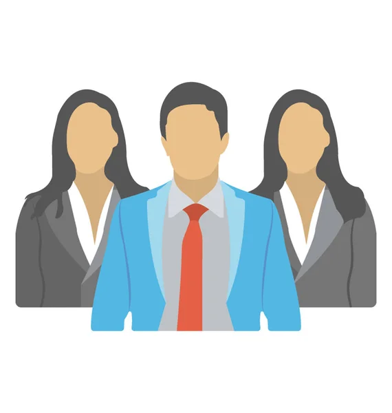 Grupo Personas Representadas Por Avatares Que Muestran Concepto Equipo Negocios — Vector de stock