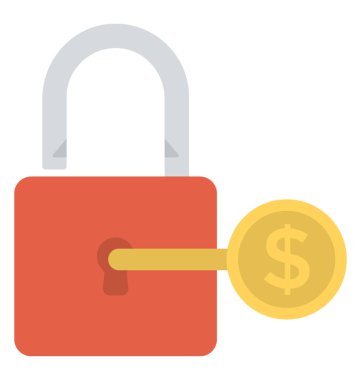 Düz vektör simgesi tasarım finansal koruma