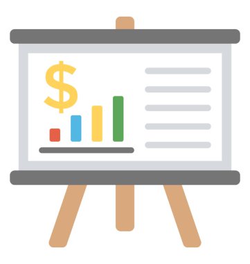 Grafik bazı grafik yorumlama, büyüme ok ve kişisel gelişim en iyi şekilde tasvir dolar işareti olan bir yönetim kurulu 