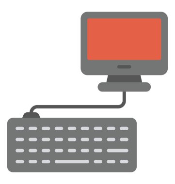 Bir monitör ekran ve bir Cpu