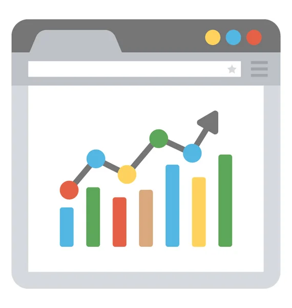 Gráfico Barras Con Flecha Crecimiento Que Ejemplifica Previsión Ventas — Archivo Imágenes Vectoriales