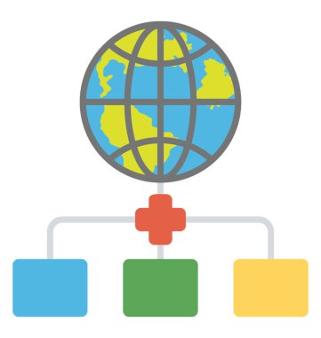 Simge kavramı küresel sunucu tarafından web hosting 