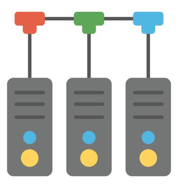 Web sunucusu paylaşılan web hosting simgeleyen Internet'e bağlı, 