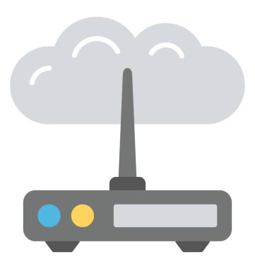 Bulut yönlendirici düz tasarım simgesi 