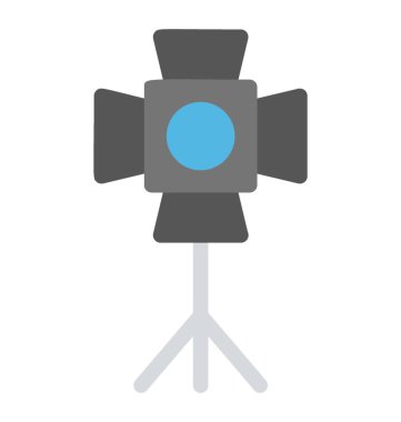 Simgesi tasarım stüdyosunun ışık düz, spotlight