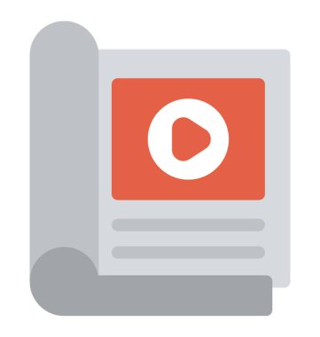 Bir müzikal kitap düz tasarım simgesi 