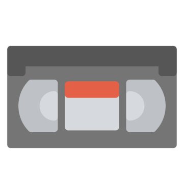 Vcr ve kullanılan bir kaset basit el yapımı çizimi