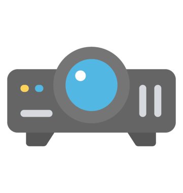 Düz simgesi projektör basit bir tasarım