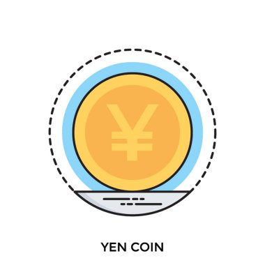 Yen sikke gösterilen y sembolü iki satır ile uluslararası para birimi simgesiyle