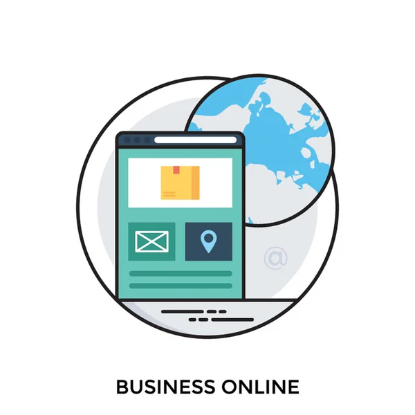 Tablet Online Shopping Portal Kept Globe Showing Concept Having Commerce — Stock Vector