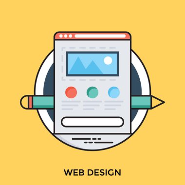 Web tasarımı süreci gösteren arkasında kalem göstergesi ile bir grafik kroki yastık 