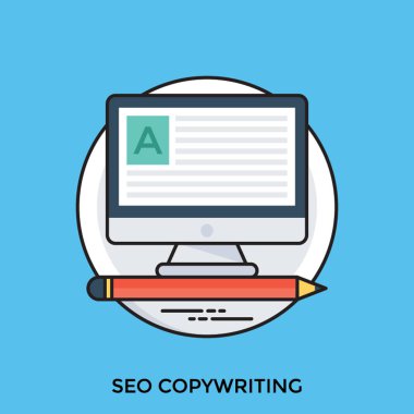 Yazılı malzeme ile izleme bir ekran ve seo simgeleyen bir kalem yazma kopyalama