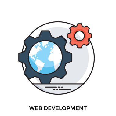 Düz simgesi tasarım web geliştirme