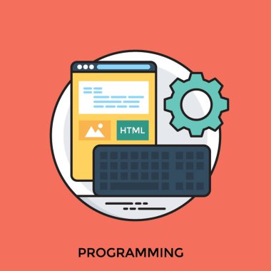 Programlama kavramı tasvir bir tasarım öğeleri