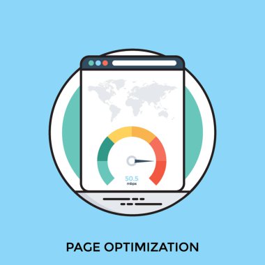 Ekran üzerinde hız göstergesi gösteren sayfa optimizasyonu simge  