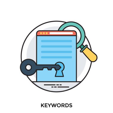 Bir ekran Büyüteç arkasında, anahtar kelime kavram ile bir Anahtarcı anahtar 