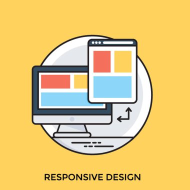 Bir tablet ve duyarlı tasarım hakkında bir fikir gösterilen içinde aynı grafik tasarım bir smartphone ekran simgesi 
