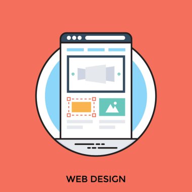 Farklı şekiller web tasarım kavramı simgeleyen grafik kroki paneliyle 