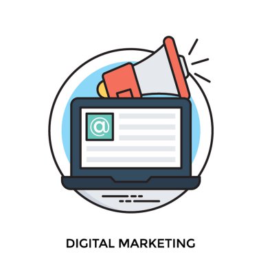 Sosyal medya app fikir dijital pazarlama tasvir hoparlör ile 