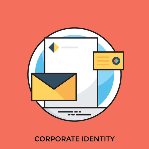 Une Carte Visite Avec Enveloppe Pièce Identité Représentant Identité Entreprise — Image vectorielle