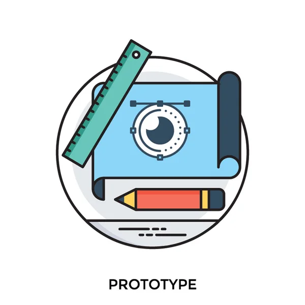 Některé Geometrické Nástroje Graficky Navrženým Grafem Symbolizujícím Prototyp Nebo Model — Stockový vektor