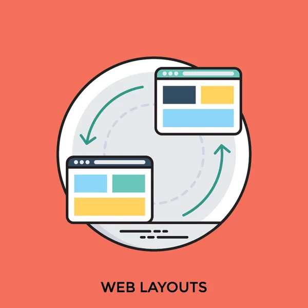 Two Screens Attached Arrows Circle Showing Same Data Responsive Design — Stock Vector