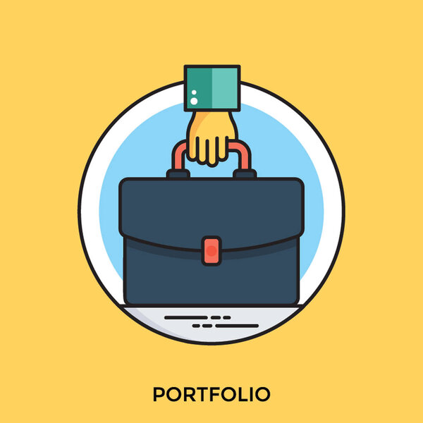 A hand held business briefcase representing portfolio 
