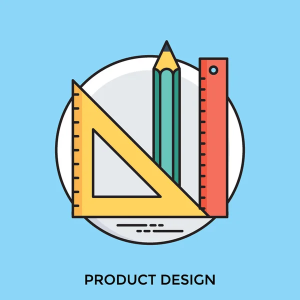 Geometriske Instrumenter Ikon Der Repræsenterer Produktdesignkonceptet – Stock-vektor